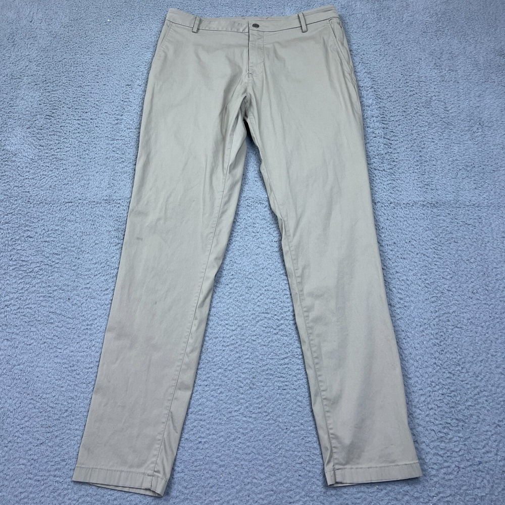 Birddog Pants Mens 34x34 Beige Tapered Stretch‎ Outdoor Boom For Your Broom Logo